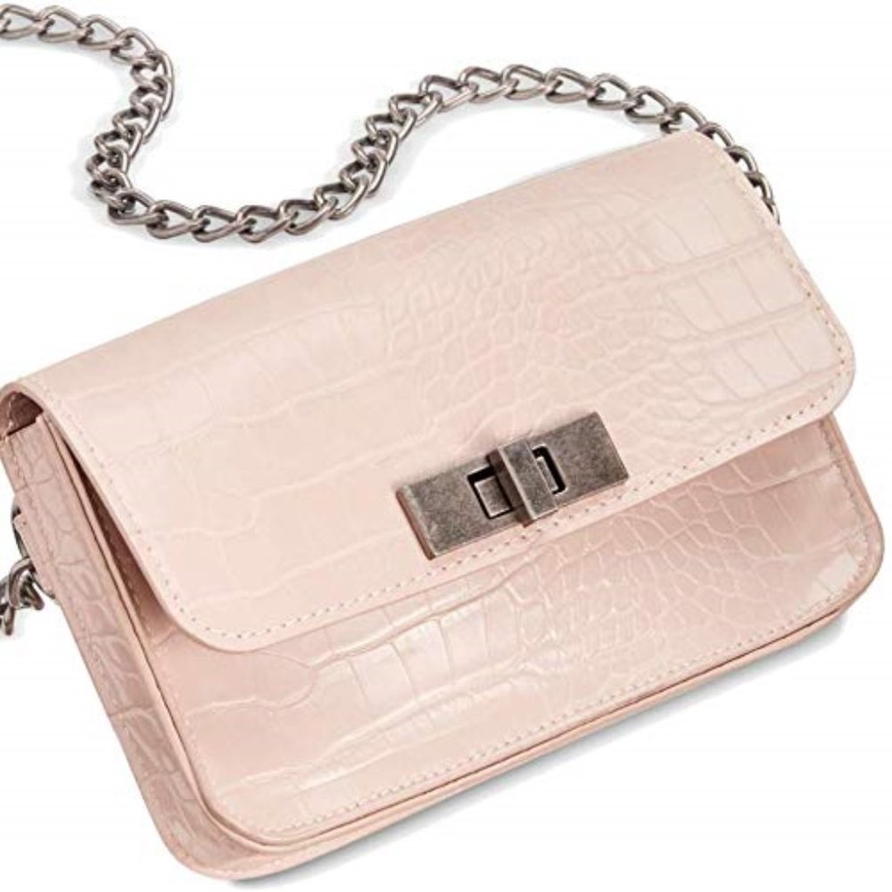 Steve Madden Women's Cric-Embossed Chain Belt Bag